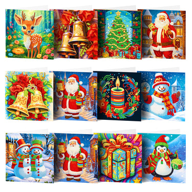 Feestelijke Kerstkaarten 12 Stuks